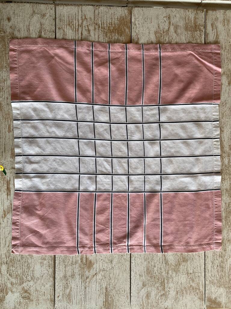 6 vintage napkins 70's - 55x55 cm - cotton