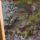 Peinture sur bois encadrée