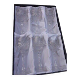 Set of 12 Lorraine crystal glasses