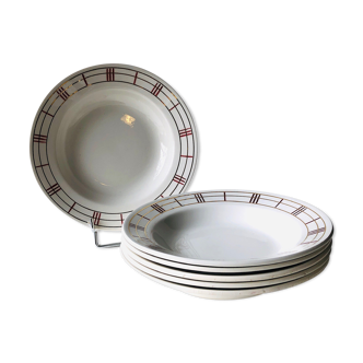 Lot de 6 assiettes creuses Moulin des Loups