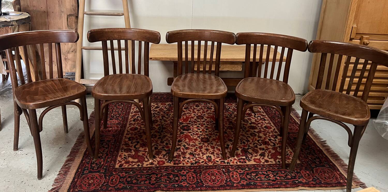 Antique Baumann bistro chairs x 5