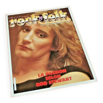 Rock & Folk advertising poster (1981) Passion according to Rod Stewart