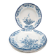 Antique flat plates, Azalées model - Longwy