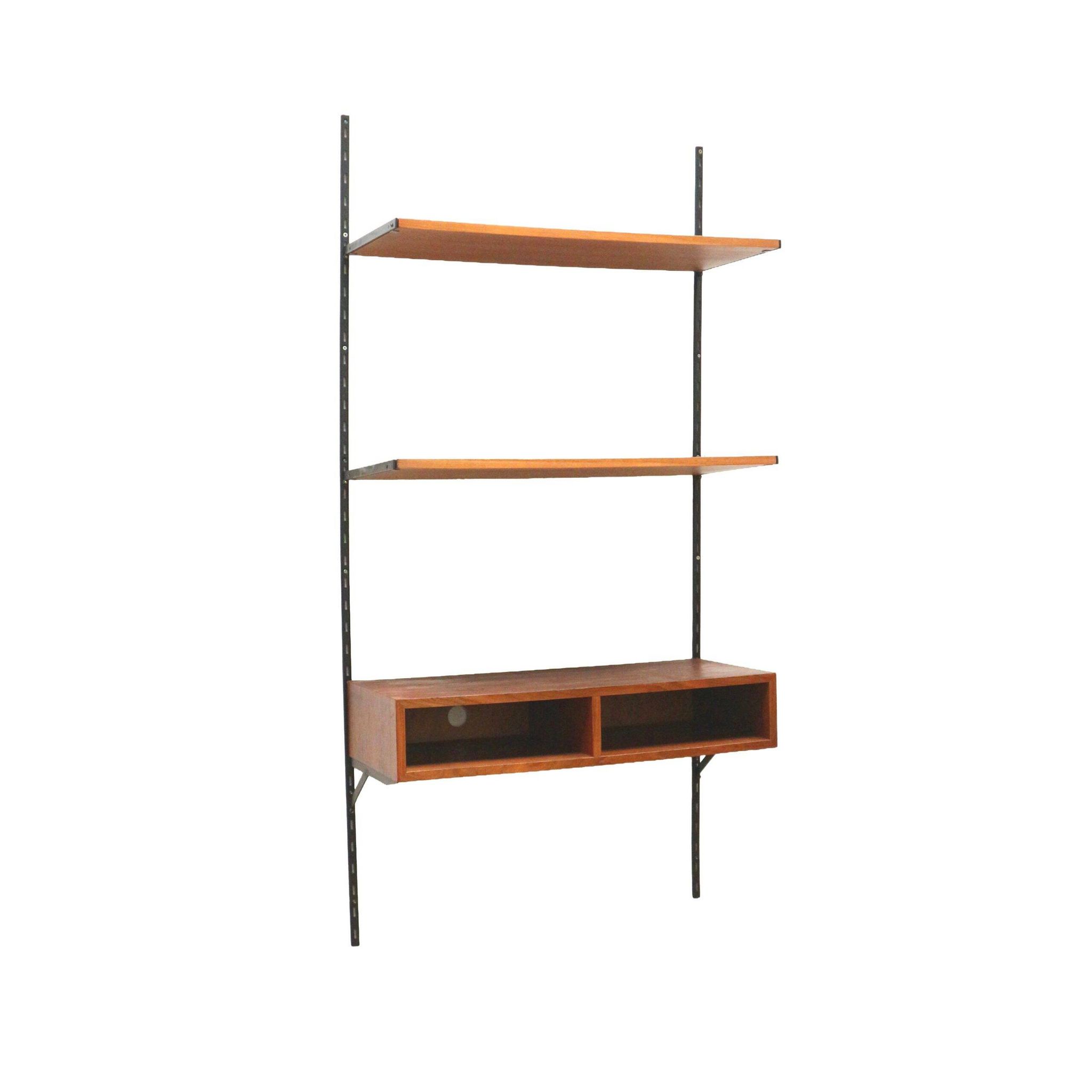 Vintage wall system / wall rack with cabinet from the 1960s