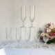 7 Luminarc champagne flutes, Lance model, 1970, made in France