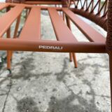 Set of 4 new Pedrali brand outdoor and indoor cordage armchairs with cushions