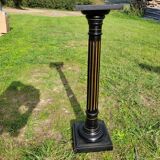 Napoleon III stand column in blackened wood and gold, mid-19th century