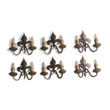 Neo-Gothic wrought iron appliques lily flower
