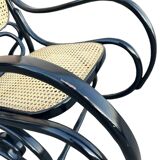 black cane rocking chair