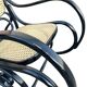 Rocking chair noir en cannage