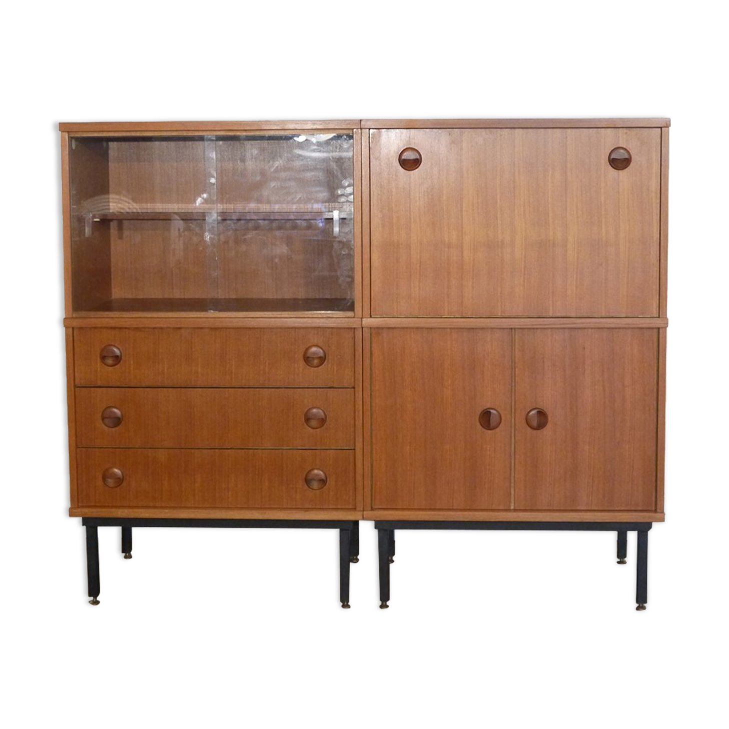 Pair of vintage teak sideboards 1960