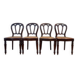 Set of 4 Louis Philippe caned chairs
