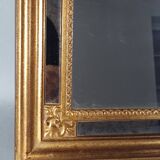 18th century style gilt wood pediment and glazing bead mirror 88x54 cm C374 S
