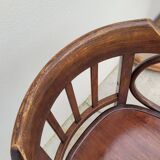 Office chair signed Baumann bistro style curved wood - 1930s