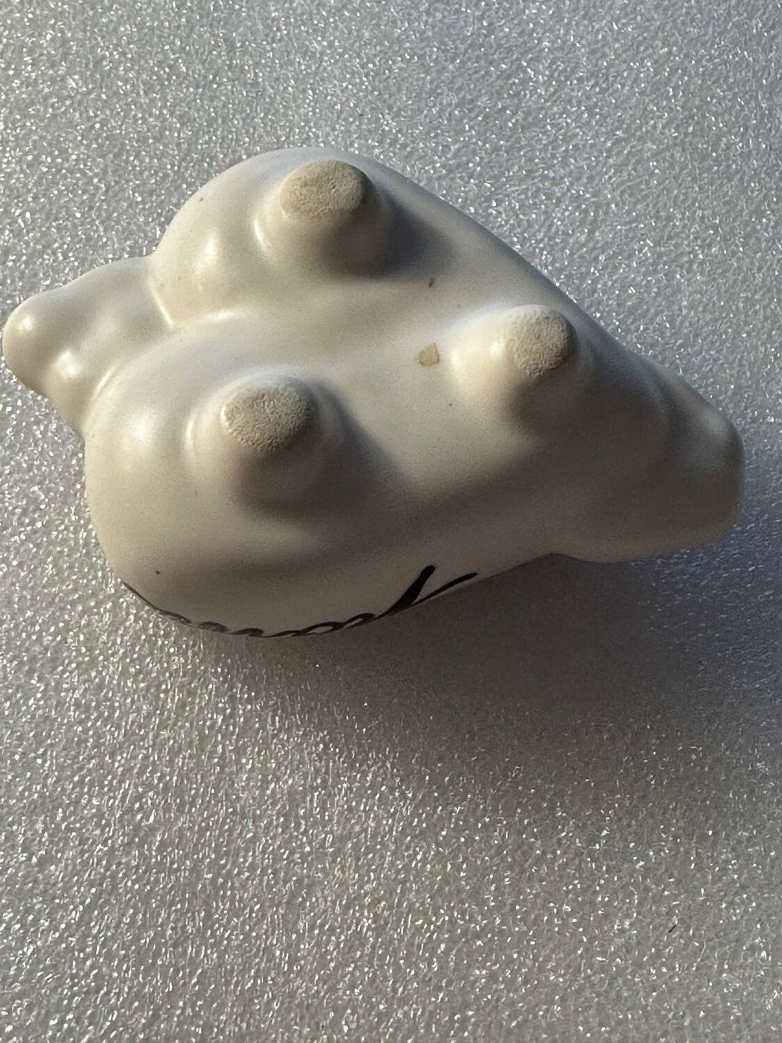 Vintage 50s salt and pepper shaker - ceramic - heart shapes