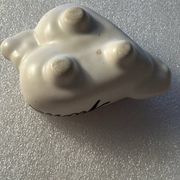 Vintage 50s salt and pepper shaker - ceramic - heart shapes