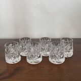 6 verres à liqueur en cristal