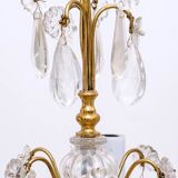 Girandole - Bronze Doré - Pampilles Cristal De Baccarat - époque : XXème Siècle