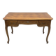 Louis XV style desk, natural wood and marquetry top