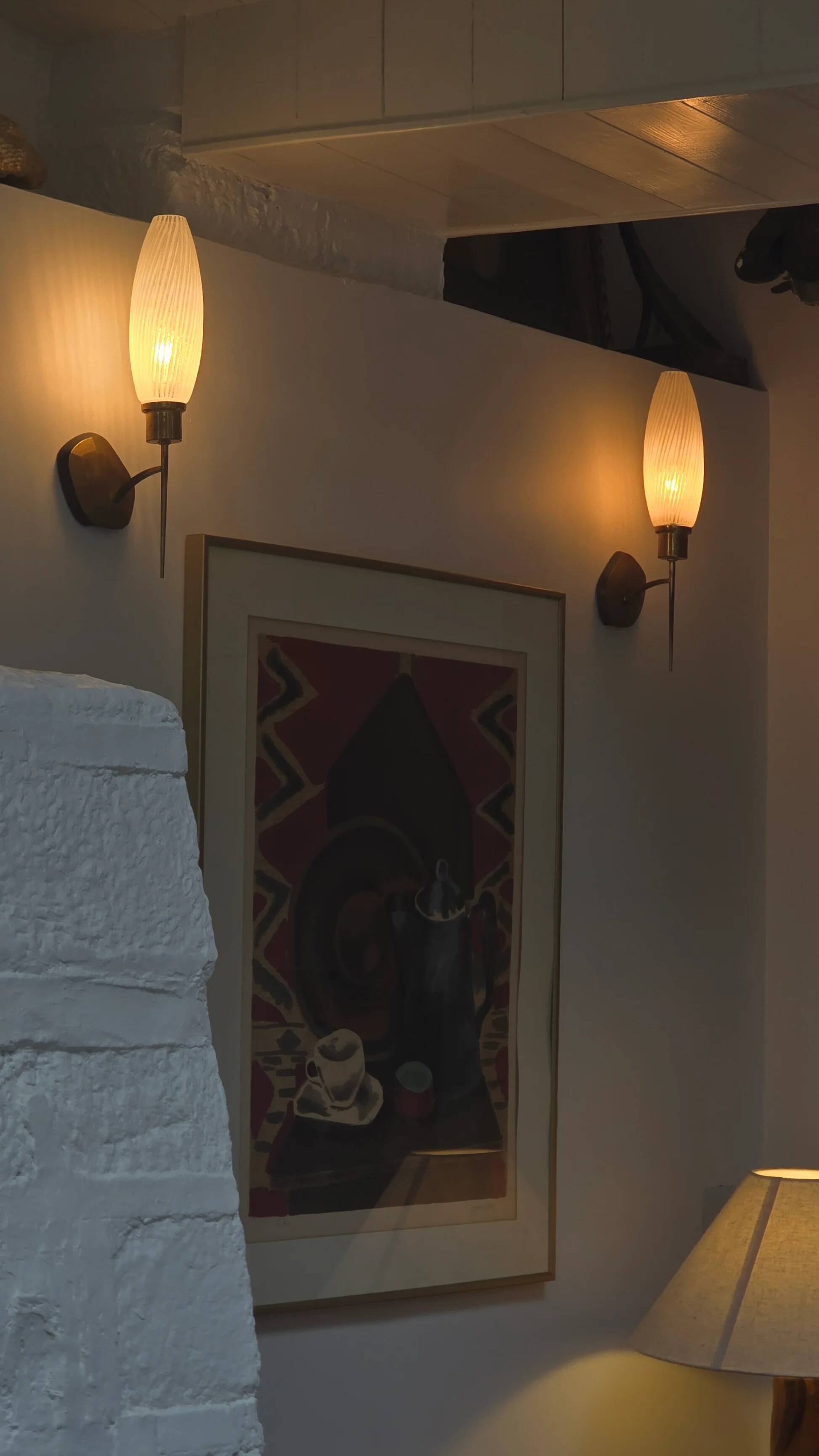 Pair of Italian bronze wall sconces