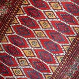Vintage carpet Uzbek Bukhara handmade 100cm x 152cm 1960s, 1C726