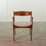 Danish Teak Desk- Armchair by Erik Buch for Oddense Maskinsedkeri, 1960s