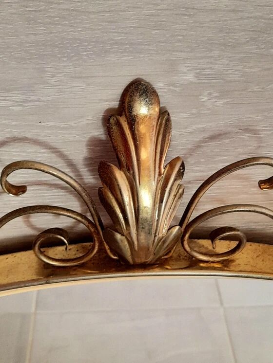 Golden Metal Rearview Mirror