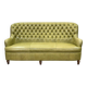 3-seater Chesterfield sofa in olive green leather