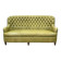 3-seater Chesterfield sofa in olive green leather