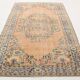 6x9 Vintage Orange & Blue Floral Pattern Turkish Vintage Rug, 180x275 Cm