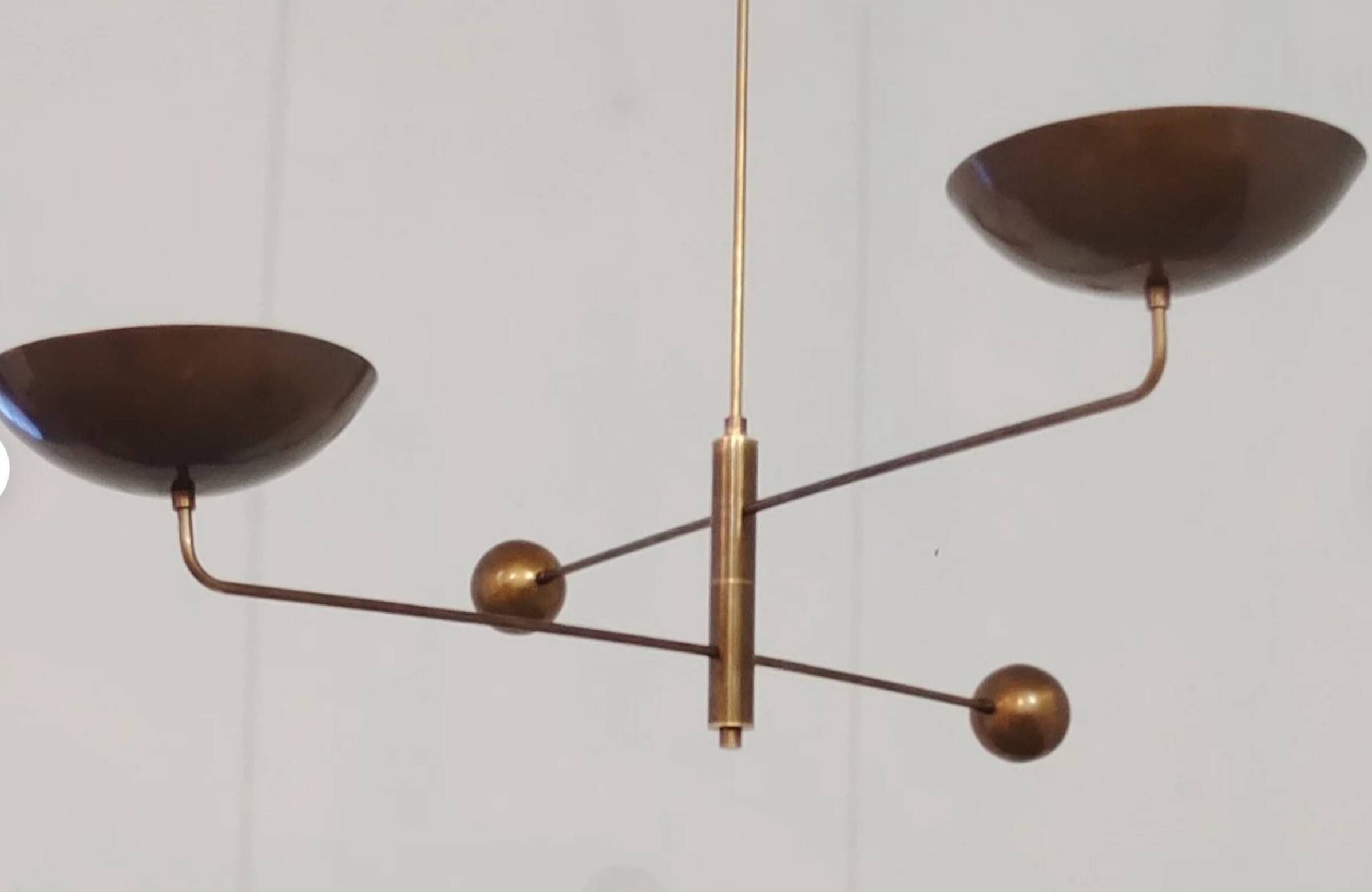 Lampe en laiton vintage, 1960