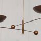 Lampe en laiton vintage, 1960