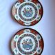 2 assiettes chinoises peintes à la main début 20ème siècle famille rose en parfait état