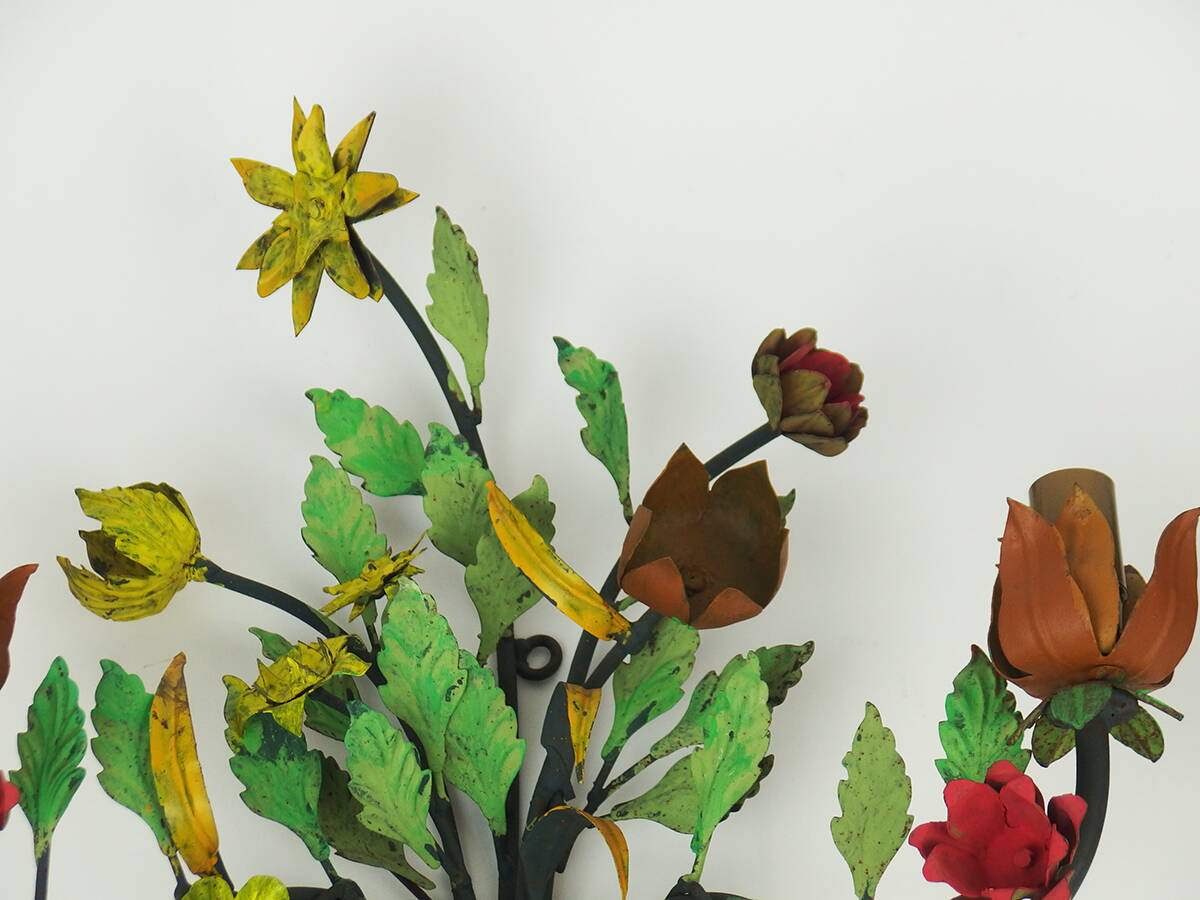 Paire d'appliques "Bouquet de fleurs"