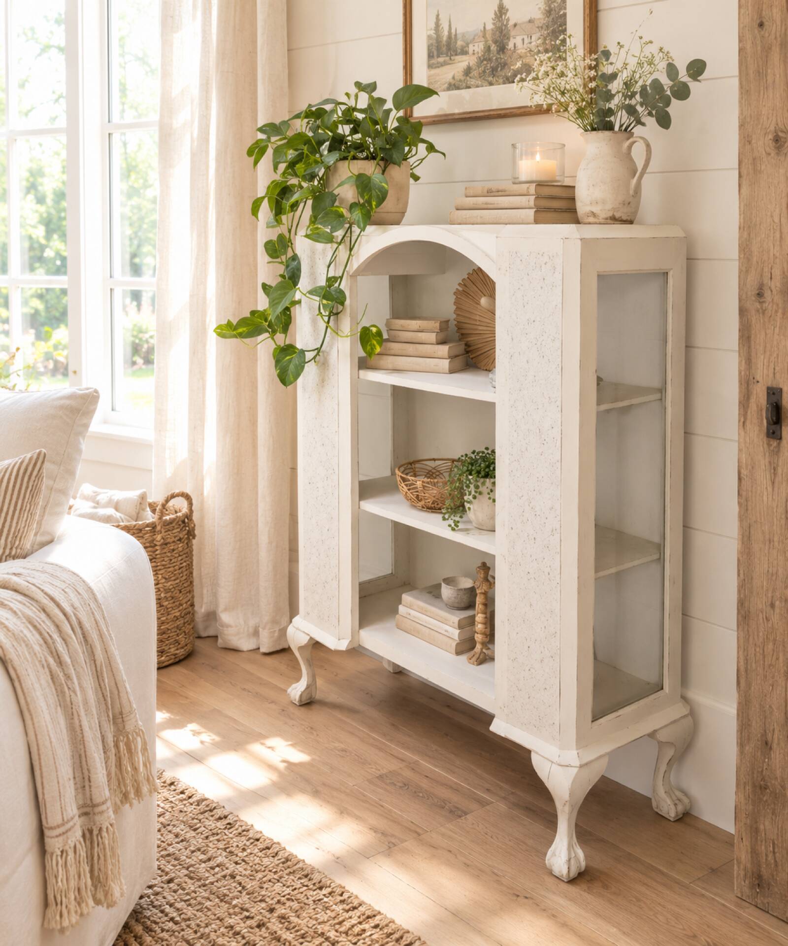 Library / patinated display cabinet