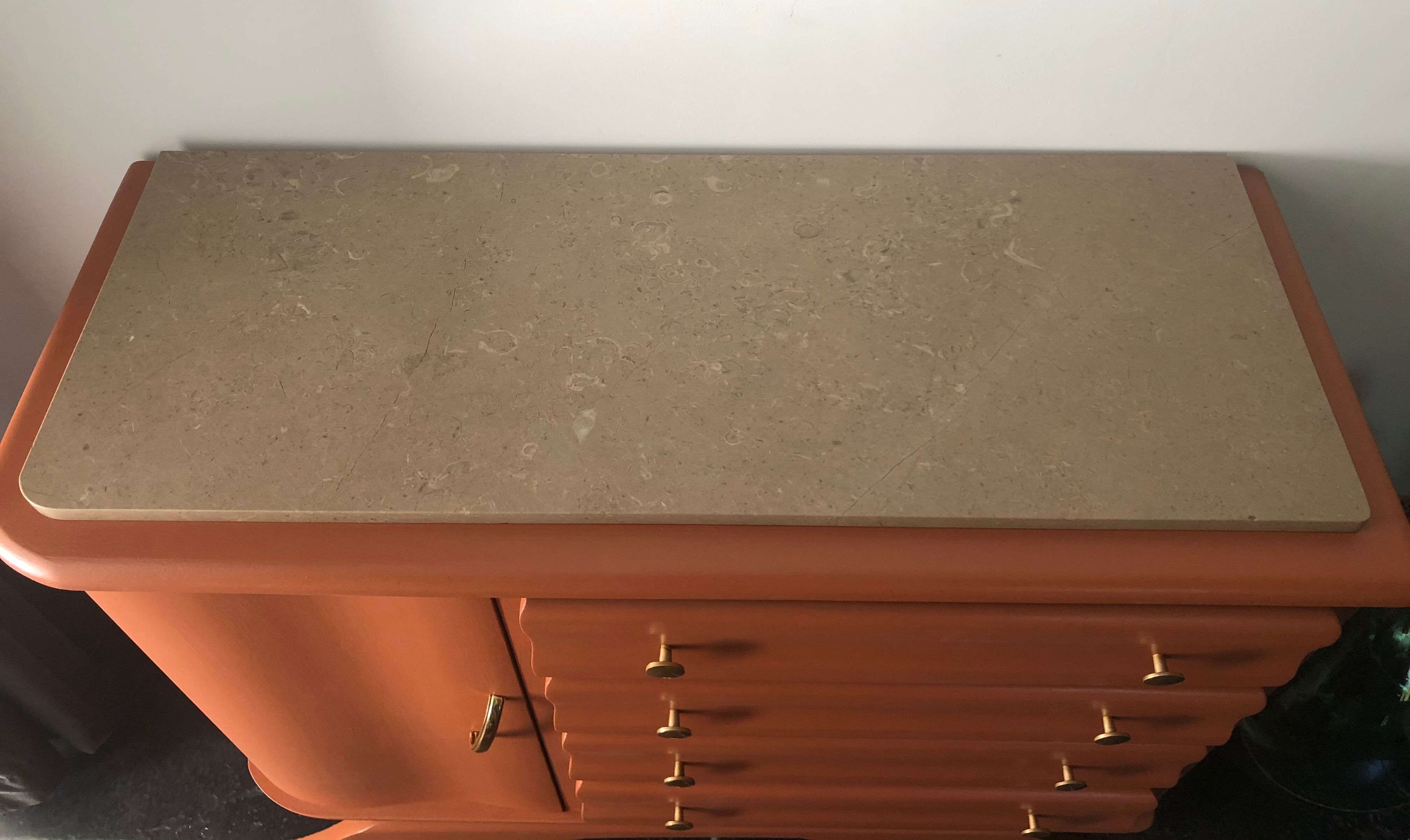 Terracotta vintage chest of drawers