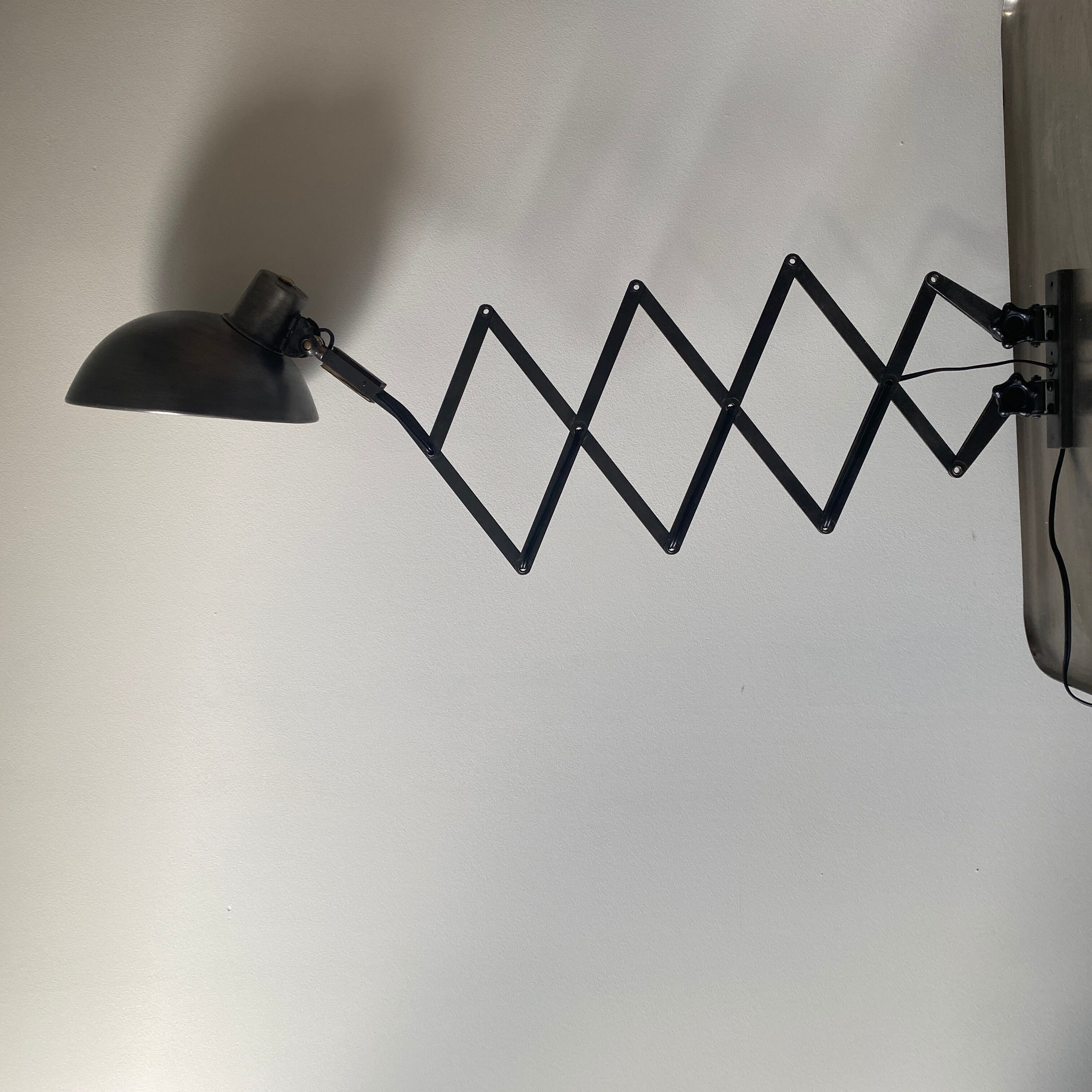 Old industrial accordion lamp