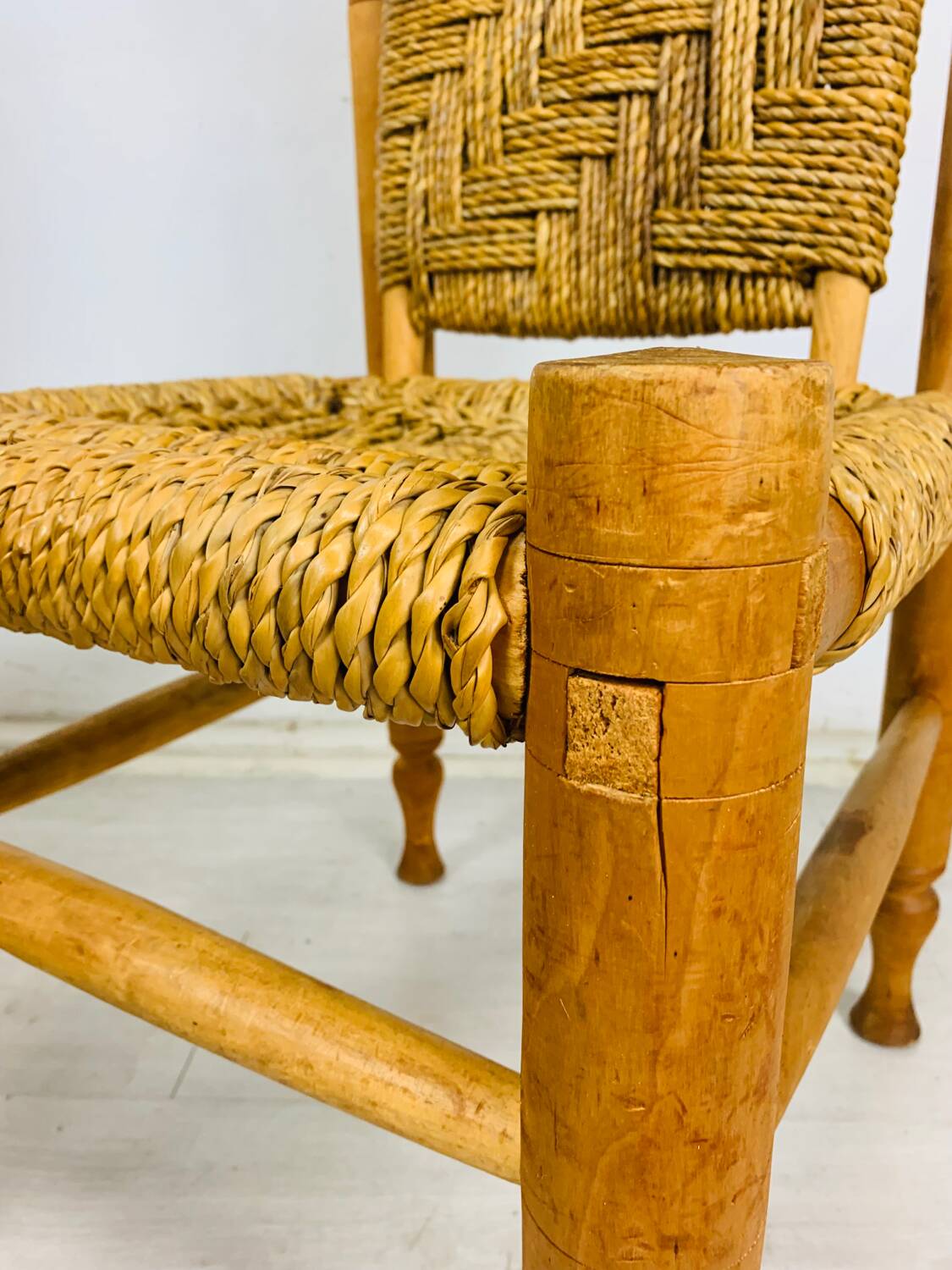 Wood and rope chair