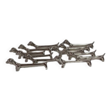 Silver metal knife holder