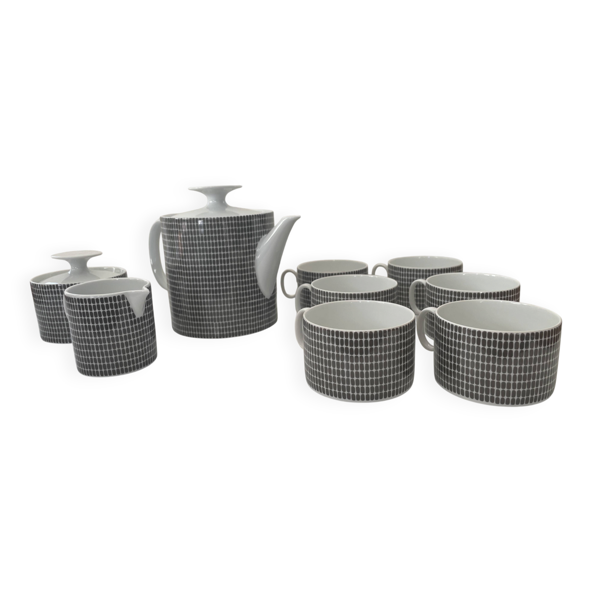 Medaillon Onyx tea set by Theo Baumann and Richard Scharrer for Thomas