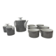 Medaillon Onyx tea set by Theo Baumann and Richard Scharrer for Thomas