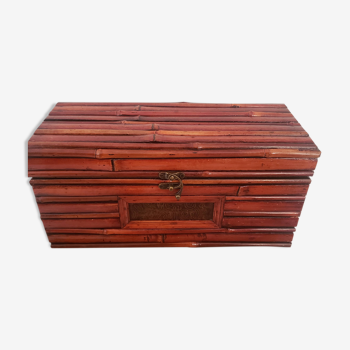 Wooden and bamboo chest