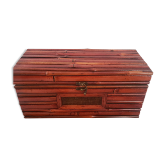 Wooden and bamboo chest