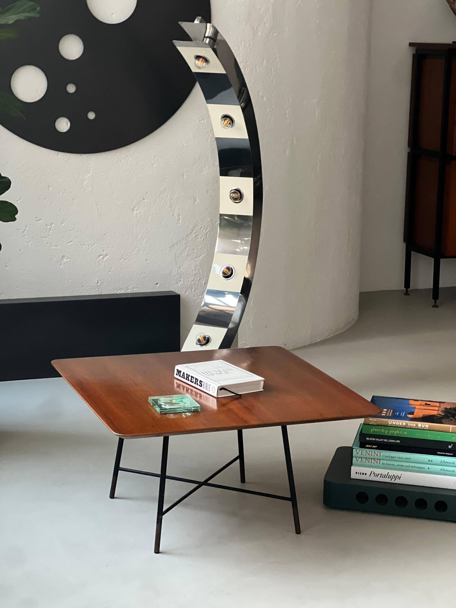 Coffee table in Wood and Metal/Brass by Ico Parisi for Cassina 1957