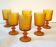 6 verres à pied en verre ambré, Codec années 70