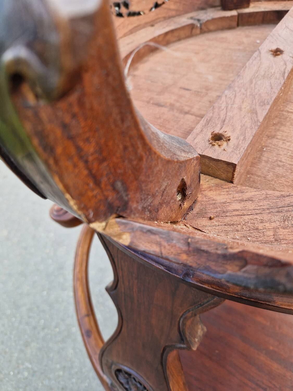 Pair of antique Chinese carved mahogany armchairs, circa 1960s