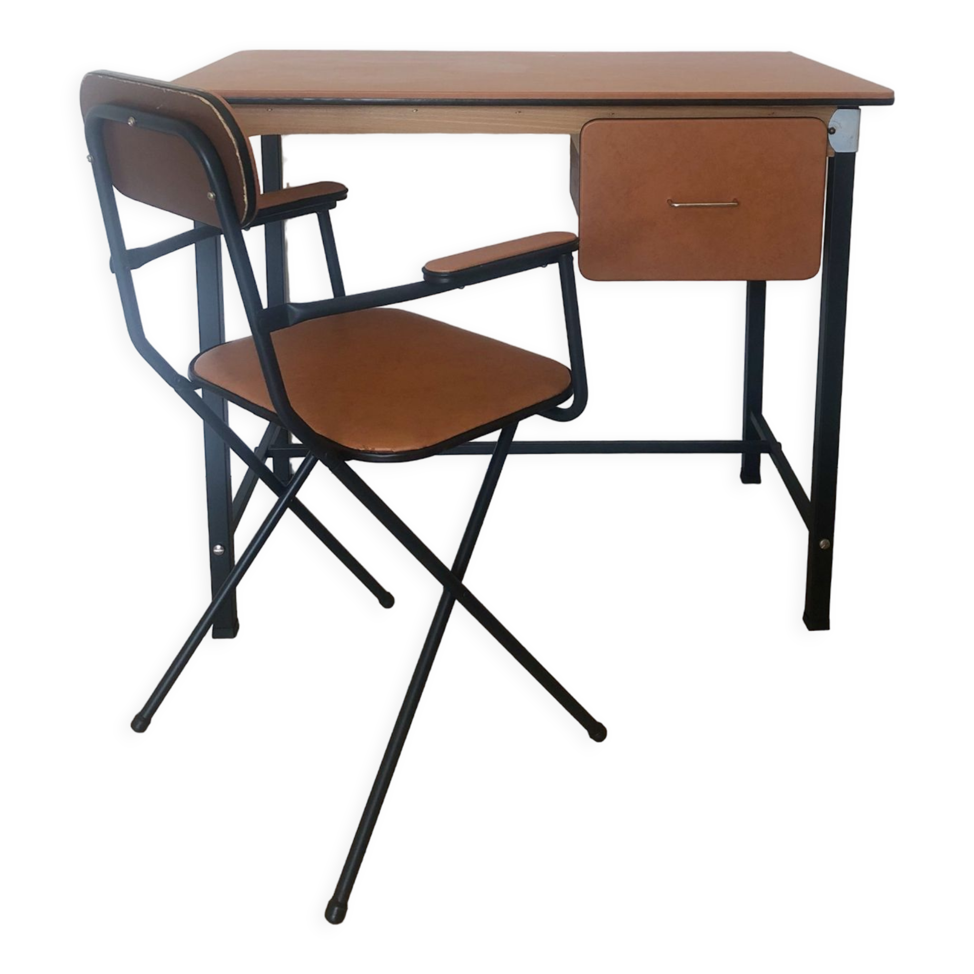 Bureau des années 60/70 et sa chaise