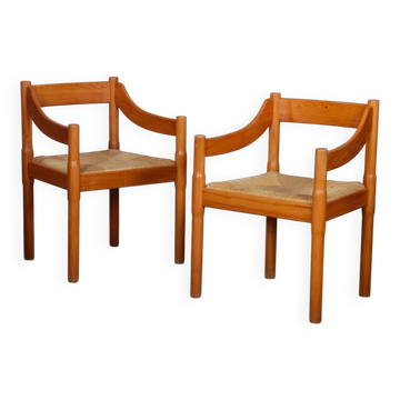 Paire de fauteuils Carimate par Vico Magistretti pour Cassina, 1960