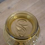 Large Art Deco yellow glass vase