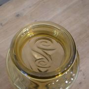 Large Art Deco yellow glass vase